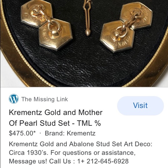 Art Deco Cuff Links - Picture 8 of 10